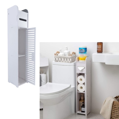 White bathroom cabinet corner - white,