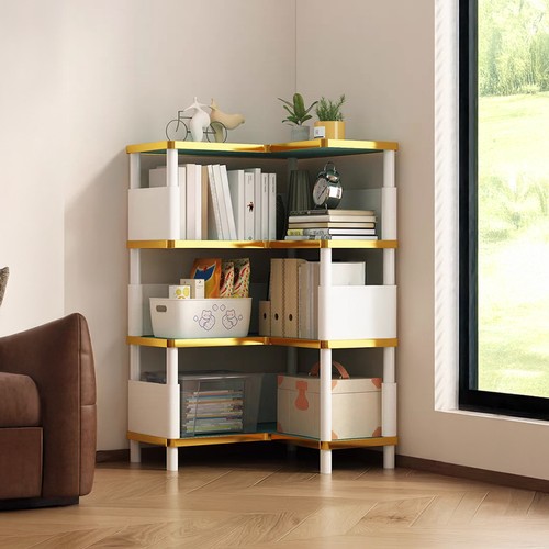 4tier tall shaped bookcase - 4tier, l-shaped