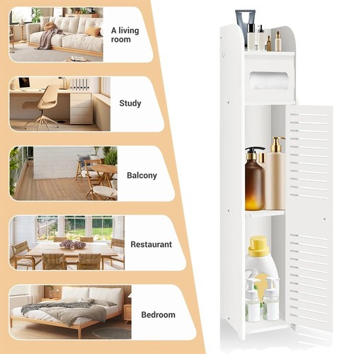 White bathroom cabinet - white,