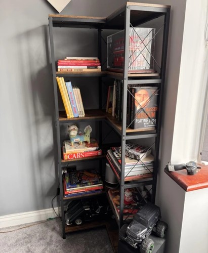 Tall corner bookcase display - corner,