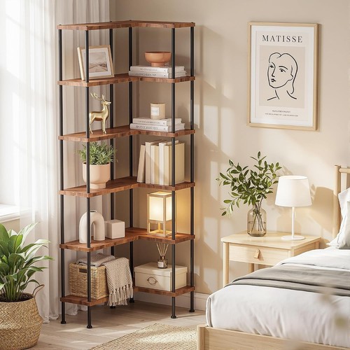 Large corner bookcase rustic - corner,