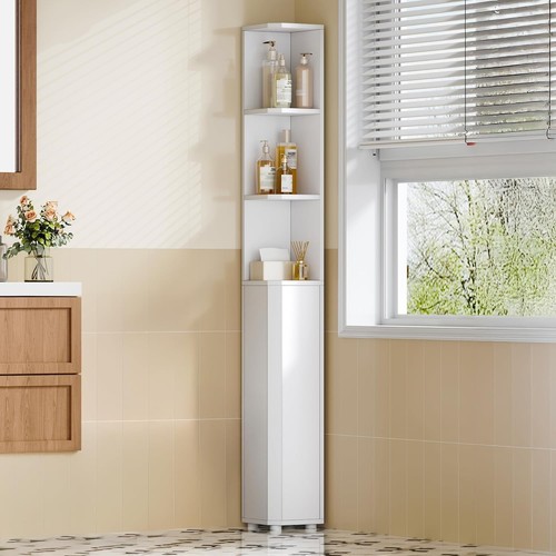 Slim white corner - slim, bathroom